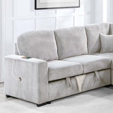 Modern Design Convertible Sectional Storage Bed With USB Port