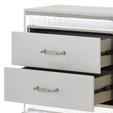 Glam - 2 Drawer Nightstand With LED Lighting - White