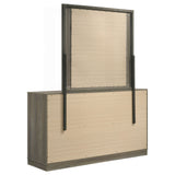 Edmondson - 9 Drawer Dresser With Mirror - Natural / Gray