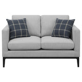 Saba - Cushion Back Loveseat With Pillow Top Arms - Light Gray