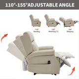 Manual Recliner Chair With Heavy Duty Motion Mechanism, 8 Vibrating Nodes And 3 Massage Modes For Living Room