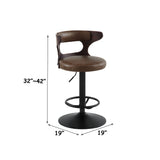 Saba - Adjustable Stool With Swivel - Brown