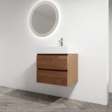 Wall Mounted Bathroom Vanity And Sink, 2 Soft Close Drawers