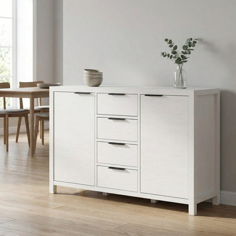 Sideboard Buffet Dining Room Cabinet Solid Wood Storage 54x36in
