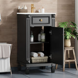 Bathroom Vanity With Sink, Soft-Closing Door, Adjustable Shelf