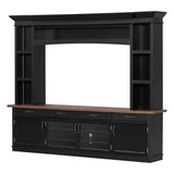 Extra Long TV Stand With 7 Color LED Lights, Adjustable Shelves & Storage Cabinets