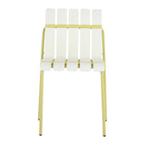 4 Piece Set Of Modern Color Block Designed Single Chairs With Round Table