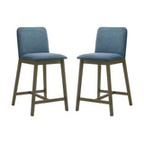 Allin - Upholstered Wood Counter Height Barstool
