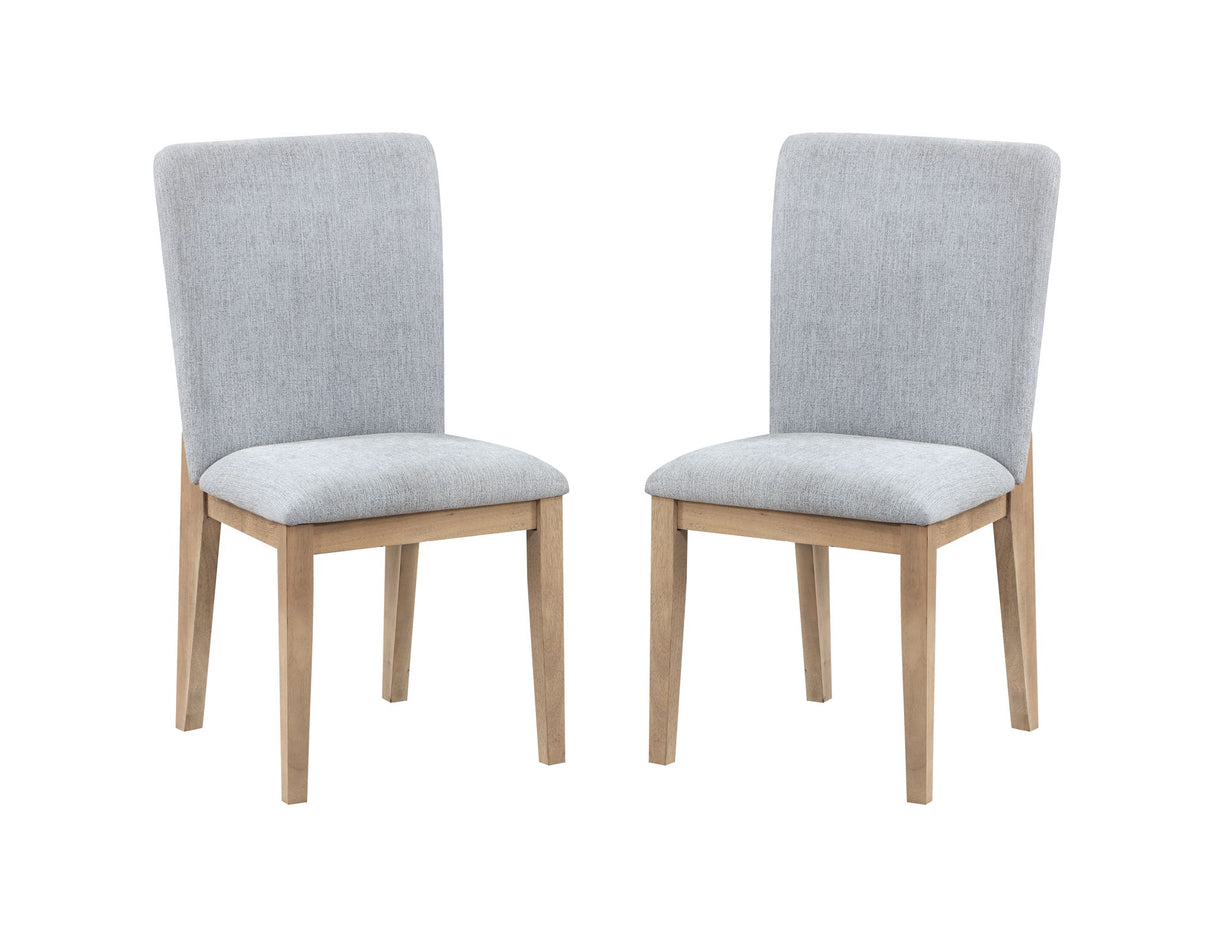 Caspian - 5 Piece Round Dining Table Set With Chairs - Oak