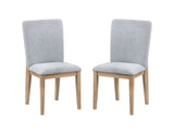 Caspian - 5 Piece Round Dining Table Set With Chairs - Oak