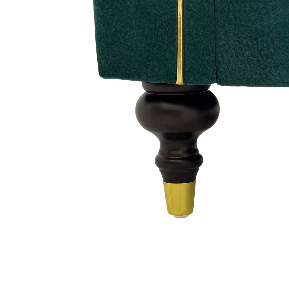 3 Person Sofa With Deep Seat, Tufted Backrest