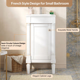 French Style Bathroom Cabinet With Sink, Adjustable Shelf