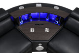 Nova - Sectional With Bluetooth Speaker, LED And Lifting Wine Cabinet