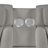 Electra - Power Reclining Loveseat With Power Headrests, Console, Speakers, Massage, LED Lighting And USB Control