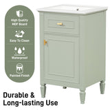 Bathroom Vanity With Sink, Adjustable Shelf, Tilt-Out Drawer
