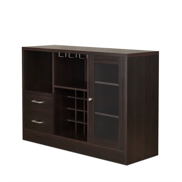 Hazen - Wine Cabinet III - Espresso - Wine Cabinets - Alpine Outlets