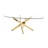 Oval Coffee Table For Living Room - Gold