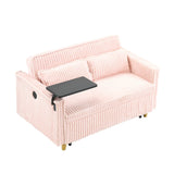 Pull Out Sofa With Movable Tabletop And USB Ports