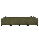 U-Shaped Sectional Sofa With RGB LED Light Strip And 6 Pillows