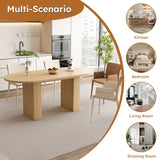 Modern Farmhouse Oval Dining Table With Slim Base
