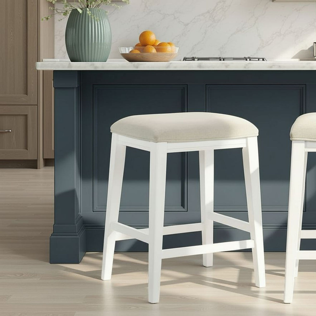 Jane - Contemporary Transitional Wood Counter Height Kitchen Bar Stool