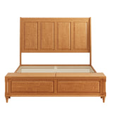Sleigh Bed Frame With Tall Headboard And Storage Bench