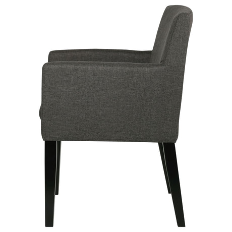 Yorkshire - Upholstered Dining Arm Chair With Cushioned Arms (Set of 2) - Gray