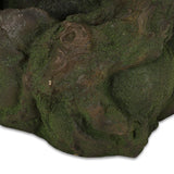 23.75" High Hand Crafted Weather Resistant Floor Fountain, Moss + Black