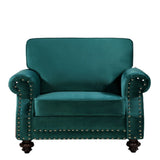 Upholstered Accent Armchair With Turned Legs For Living Room