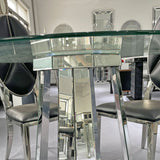 Round Dining Table For Kitchen - Silver