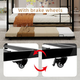 Bunk Bed For Kids, Convertible Frame With Ladders & Guardrail