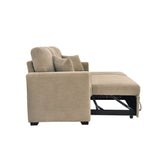 Sleeper Sectional Sofa With Pull Out Bed, Reversible Chaise, Hidden Storage