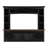 Extra Long TV Stand With 7 Color LED Lights, Adjustable Shelves & Storage Cabinets