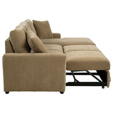 Logan - Sleeper Sectional Sofa With Right Arm Chaise - Camel
