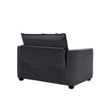 Modern Classic Fabric Single Chair Deep Seat Sofa With Pillow
