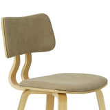 Jaguar - Curved Back Wood Dining Chair With Faux Leather Seat