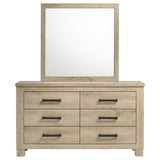 Sansome - 6 Drawer Dresser With Mirror - Oak