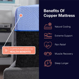 Refresh - 12" Flex Head Memory Foam Hybrid Mattress And Adjustable Base Bundle - Blue - Queen