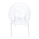 Dining Chair, Transparent Shell Design For Home (Set of 4) - White
