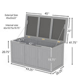 Outdoor Deck Box, Storage With Seat & Table Top
