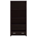 Maureen - 5 Shelf Bookcase With Drawer - Cappuccino