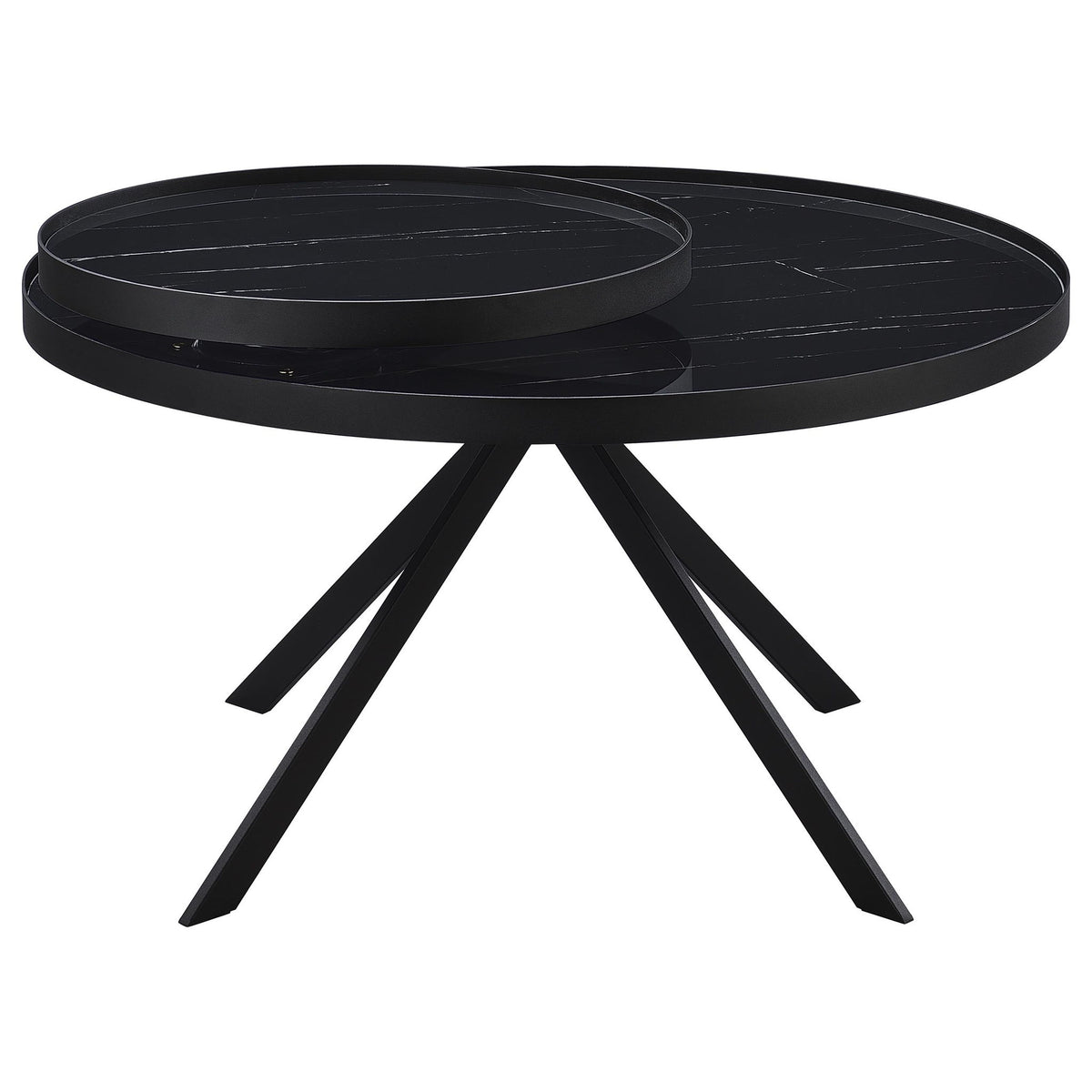 Shayne - Round Top Coffee Table With 2 Tier Design