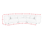 Four Seasons - Sectional Set With 6 Pillows - Camel