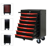 Rolling Metal Tool Chest With Drawers, Steel Storage Cabinet With Ball Bearing Slides