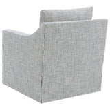 Merced - Upholstered Sloped Arm Accent Swivel Chair With 360 Degree Swivel Base - Gray