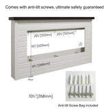 65" Electric Fireplace With Wall Mantel, 50" Fireplace Insert Heater, Remote Control, Timer For Living Room - Antique White