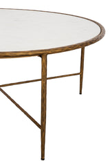 Evelyn - Coffee Table - White / Gold