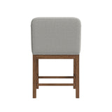 Glinda - Upholstered Fabric Counter Chair (Set of 2) - Brown / Light Gray