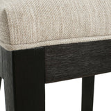 Farmhouse Style Fabric Upholstered Side Dining Chair Set