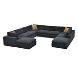 Custom Configuration Modular Sectional With Toss Pillows